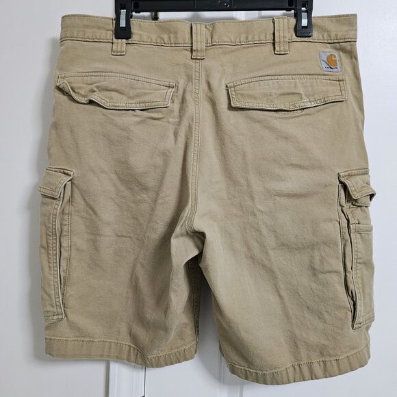 Carhartt Relaxed Fit Cargo Shorts Men’s 36 (35x10) Tan Outdoors Workwear VGUC - Picture 9 of 9